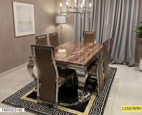 TABLE À MANGER F6031 (1+6) - Marron
