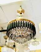 Lustre cristal vintage doré et noir élégant 2024
