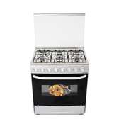 CUISINIERE ASTECH 6FEUX 80X60 A GAZ AVEC FOUR A GAZ INOX