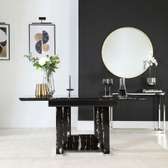 Table extensible bois noir design moderne 6-10 places