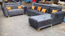Salon de 7 places angles gris disponible