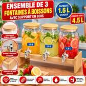 3 fontaines à boissons de 4,5 L