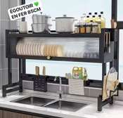 Égouttoir en fer 85 cm noir pour évier organisé