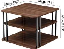 Table basse  bois foncé avec 3 niveaux