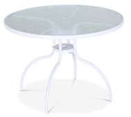 Table de jardin en verre 4 places assises