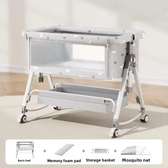 Basic Bed lit bébé évolutif gris avec matelas mémoire