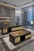 TABLE TELEVISEUR NOIR CAFE + TABLE BASSE 455