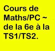 PROFESSEUR DE MATHS/PC À DOMICILE .