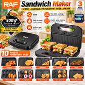 machine à gaufres et sandwich appareil 10 en 1