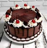 Gâteau chocolat gourmand moelleux cerises crème