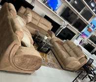 Ensemble salon de 5 places beige tissu doux