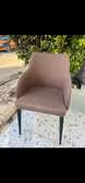 Chaise tissu rouge moderne bois solide confortable