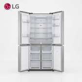 LG réfrigérateur 4 portes inox grand volume écran digital