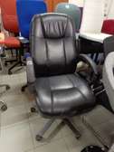 Fauteuil bureau cuir noir ergonomique réglable