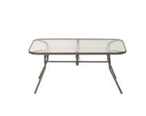 Table à manger extérieur/intérieur en verre 6 places