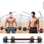 Haltères réglables noir et rouge pour musculation