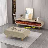 Meuble TV beige avec avec Table basse