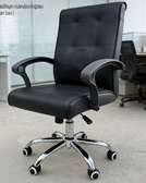 Chaise bureau cuir noir ergonomique réglable