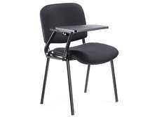 CHAISE ECOLIER AVEC SUPPORT TABLETTE TISSU NOIR