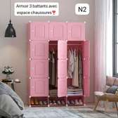Armoire de rangement 3 battants en plastique