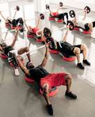 Barre musculation ajustable acier noir rouge 20kg