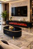 TABLE TELEVISEUR 200X40CM + TABLE BASSE 130X70CM NOIR 063