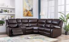 Salon en cuir 5 places avec fauteuils inclinables