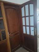 Lot de 3 portes intérieures en bois massif avec vitrage