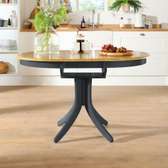 Table extensible bois massif pieds noirs moderne