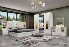 CHAMBRE A COUCHER ARMOIRE 6BATTANTS 6PIECES BLANC MC308H