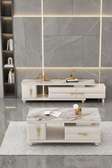 TABLE TELEVISEUR BEIGE + TABLE BASSE 451