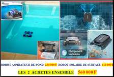 Robot aspirateur piscine fond + solaire surface