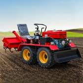 Motoculteur thermique avec fraises rotatives
