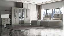 CHAMBRE A COUCHER 2LITS JUMEAUX 6BATTANTS 4PIECES GRIS