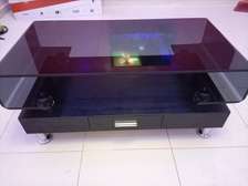 Table Basse pour TV - Forme Carrée - Vitrée