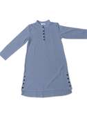 Chemise longue bleu-gris taille 44