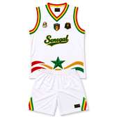 Officiel Sénégal ensemble basket blanc taille L