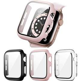 Coque Apple Watch Protection d'écran en Verre Trempé