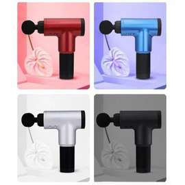 Pistolet de massage puissant compact rouge, bleu, noir