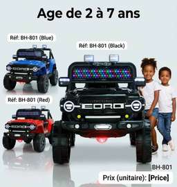 Voiture Électrique Enfant avec LED – 2 à 7 Ans