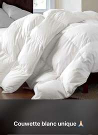 Couette blanche moelleuse taille unique isolante