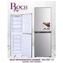 Réfrigérateur combiné 310L inox