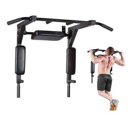 Barre de traction multifonction acier noir murale