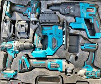 Makita coffret électroportatif batterie 5 outils bleu/noir