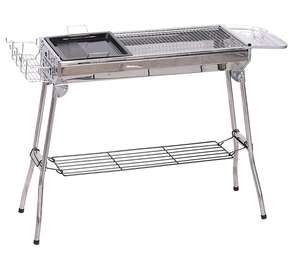 Barbecue charbon en inox, pliant et transportable