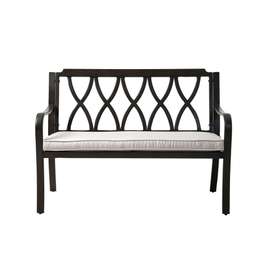 Banc de jardin avec structure en alu, avec coussin
