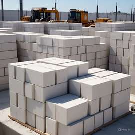 Blocs béton gris clair pour murs porteurs standard