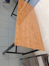 Table bureau pliant bois naturel grande surface métal noir