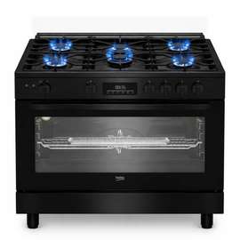 CUISINIERE 5FEUX BEKO 90X60 A GAZ NOIR BGGR11225GB
