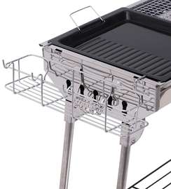 Barbecue charbon en inox, pliant et transportable